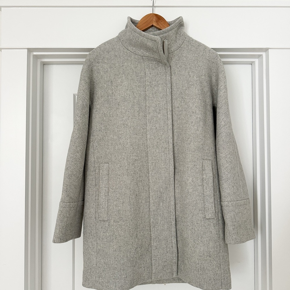 J.Crew Women’s Grey Cocoon Coat - Picture 2 of 4